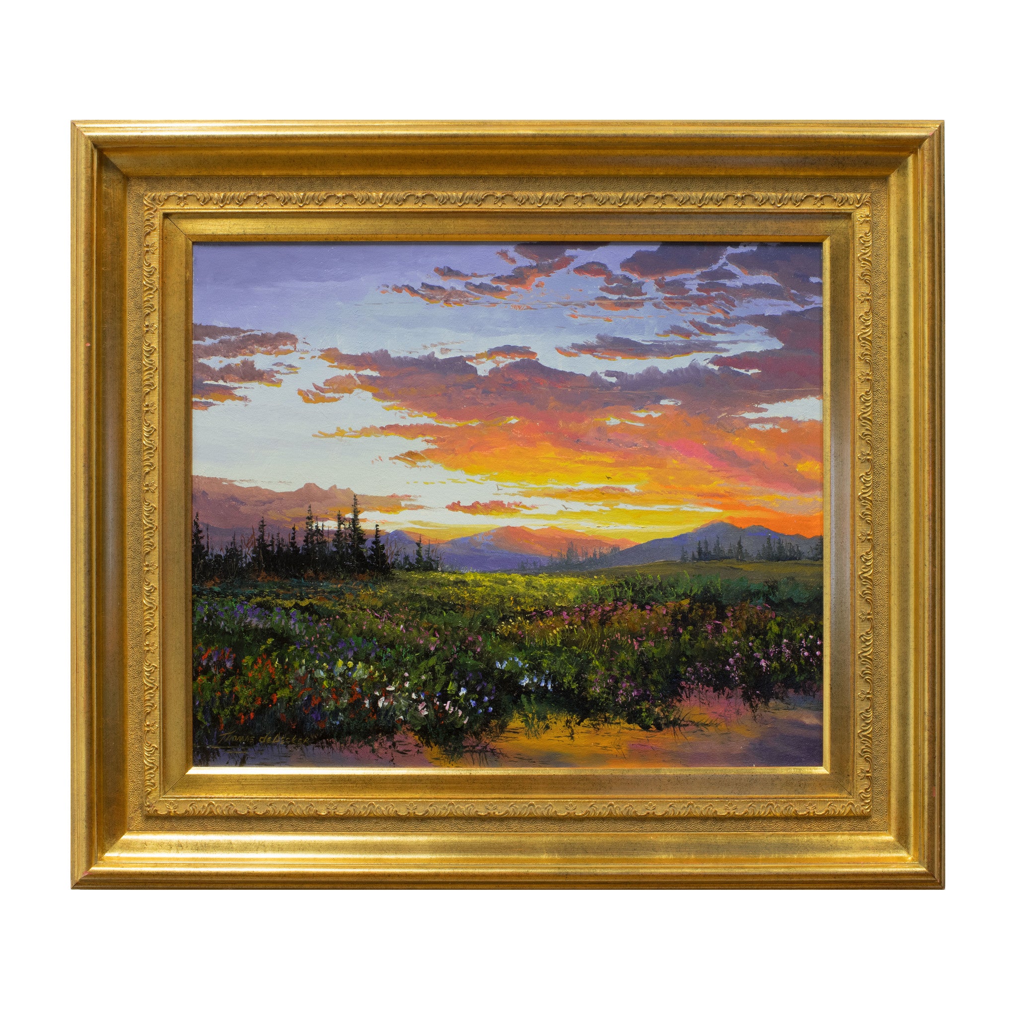 Sunset and Flowers - Summer by Thomas deDecker