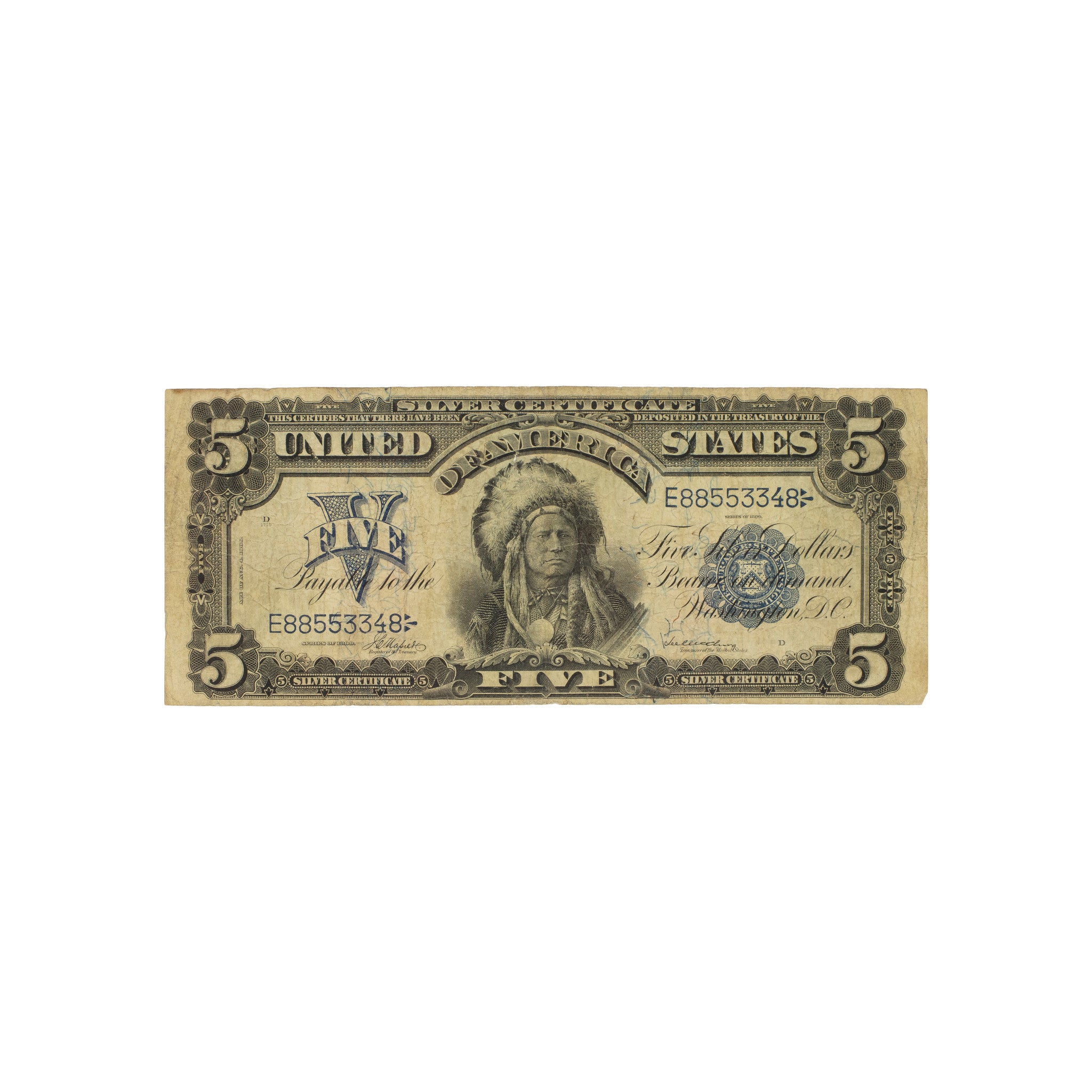 US 1899 Silver Certificate $5 Indian Chief, Other, Money, Other