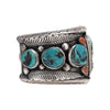 Navajo Turquoise and Coral Bracelet