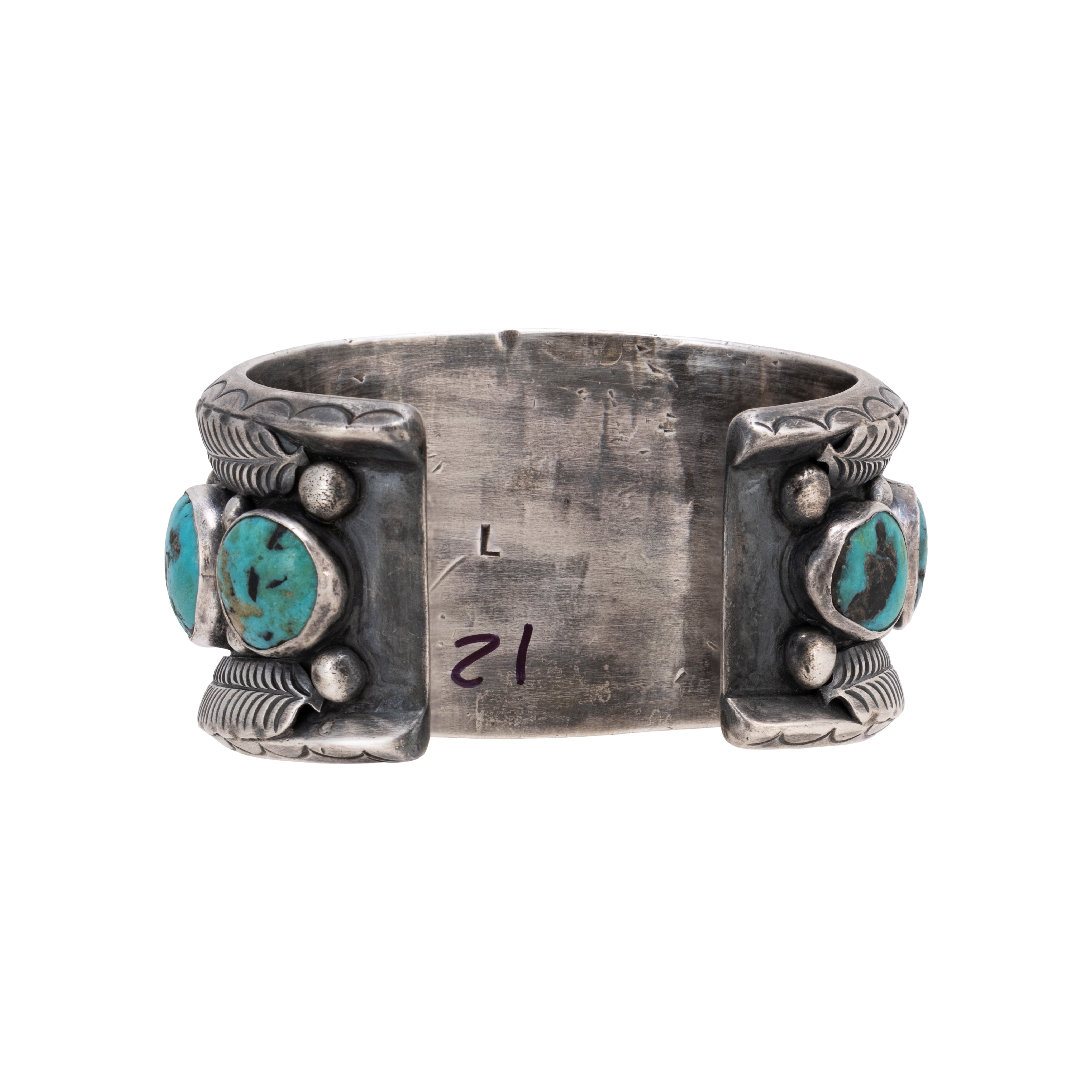 Navajo Turquoise and Coral Bracelet