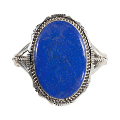 Navajo Lapis and Sterling Bracelet, Jewelry, Bracelet, Native