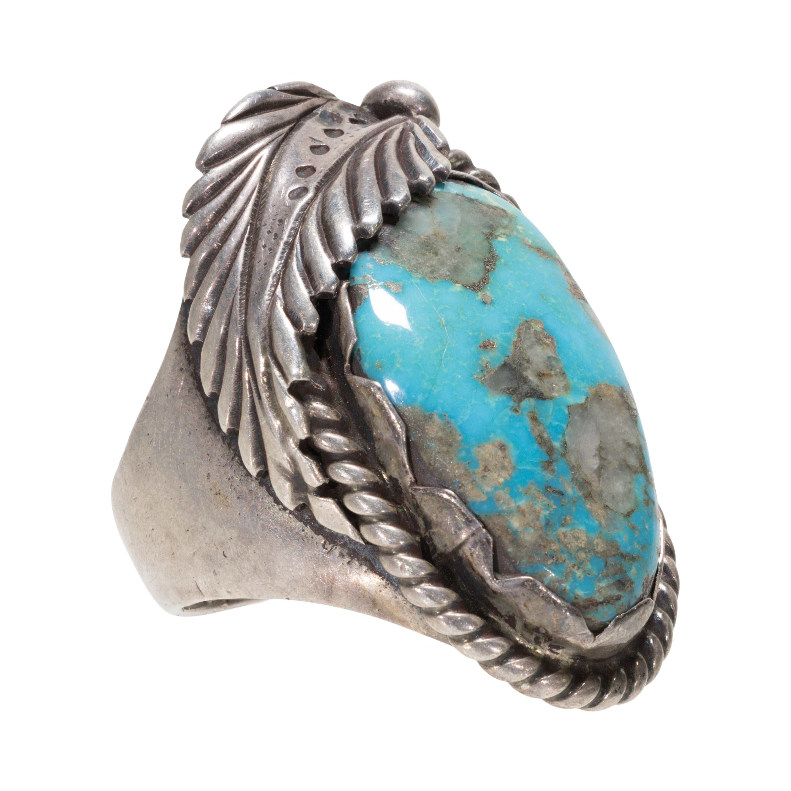 Turquoise and Sterling Ring, Jewelry, Ring, Native