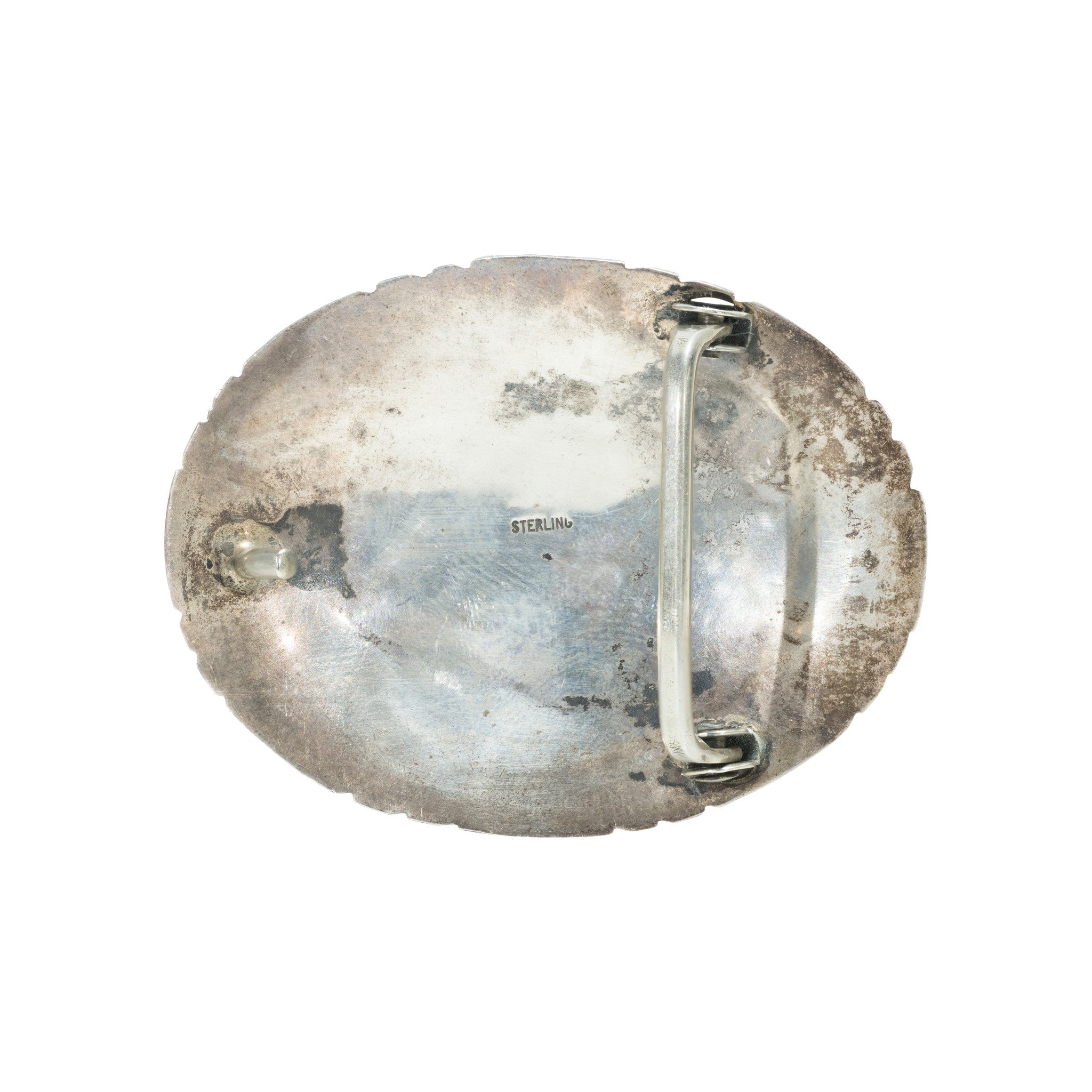 Coral and Sterling Buckle