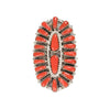 Zuni Coral Petit Point Ring