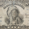 US 1899 Silver Certificate $5 Indian Chief