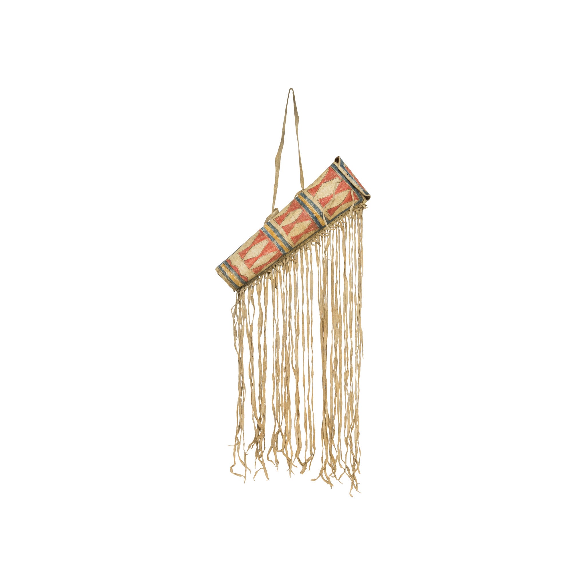 Northern Plains Parfleche Bonnet Case, Native, Parfleche, Bonnet Case