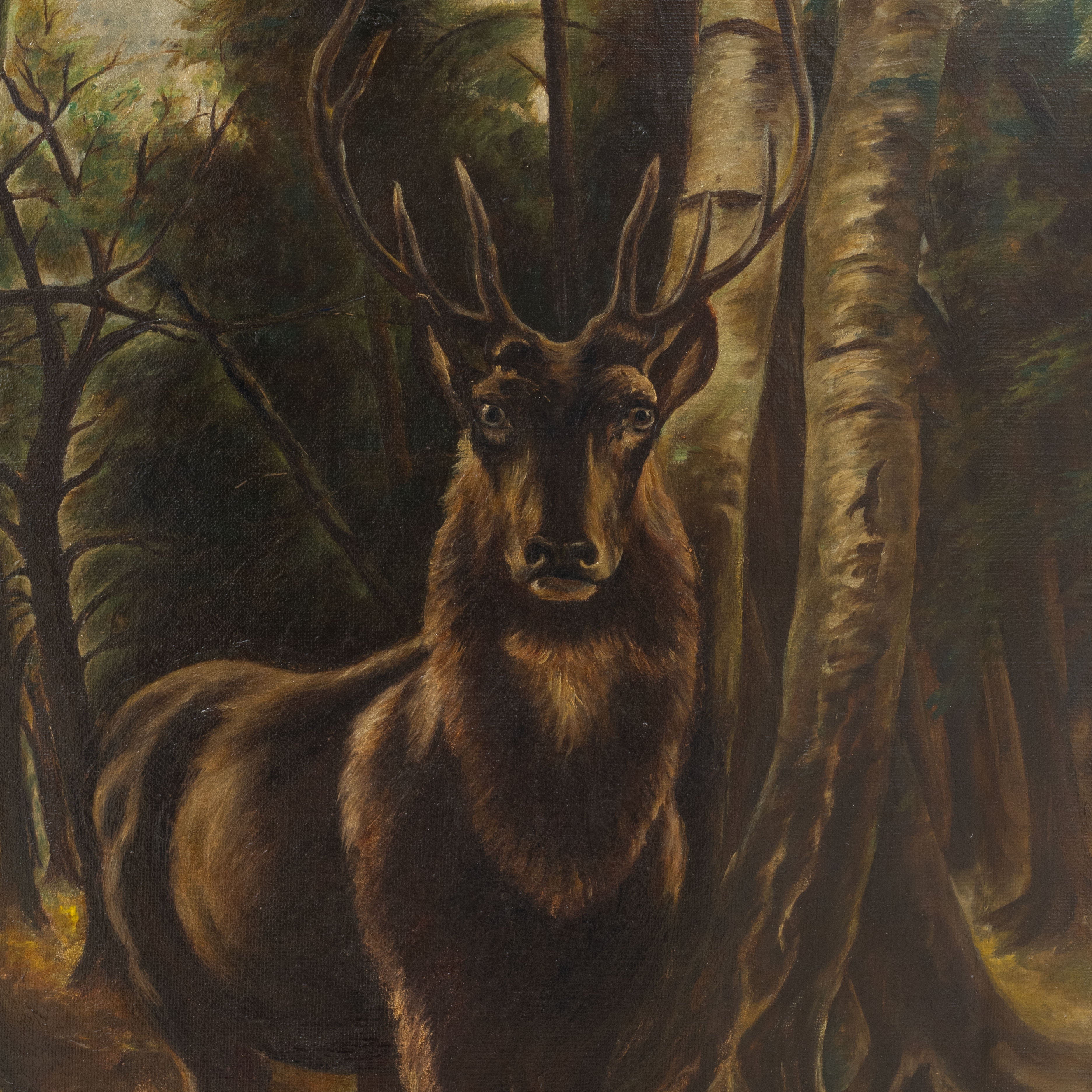 Vintage Stag Painting
