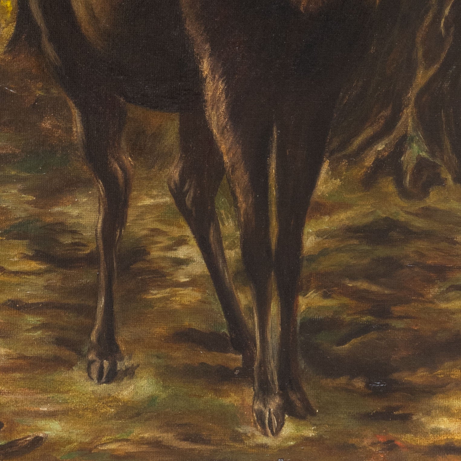 Vintage Stag Painting