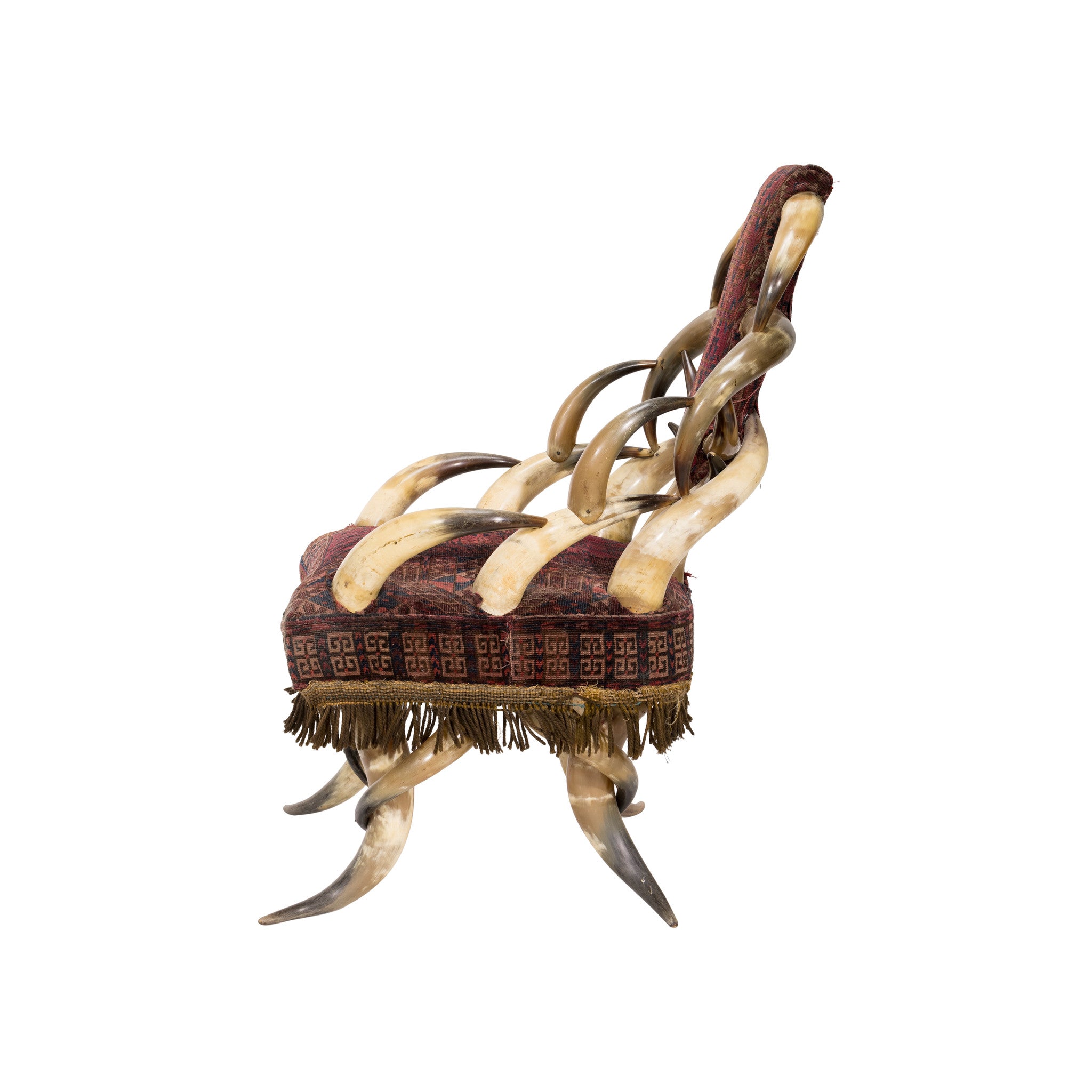 Texas Horn Chair and Foot Stool