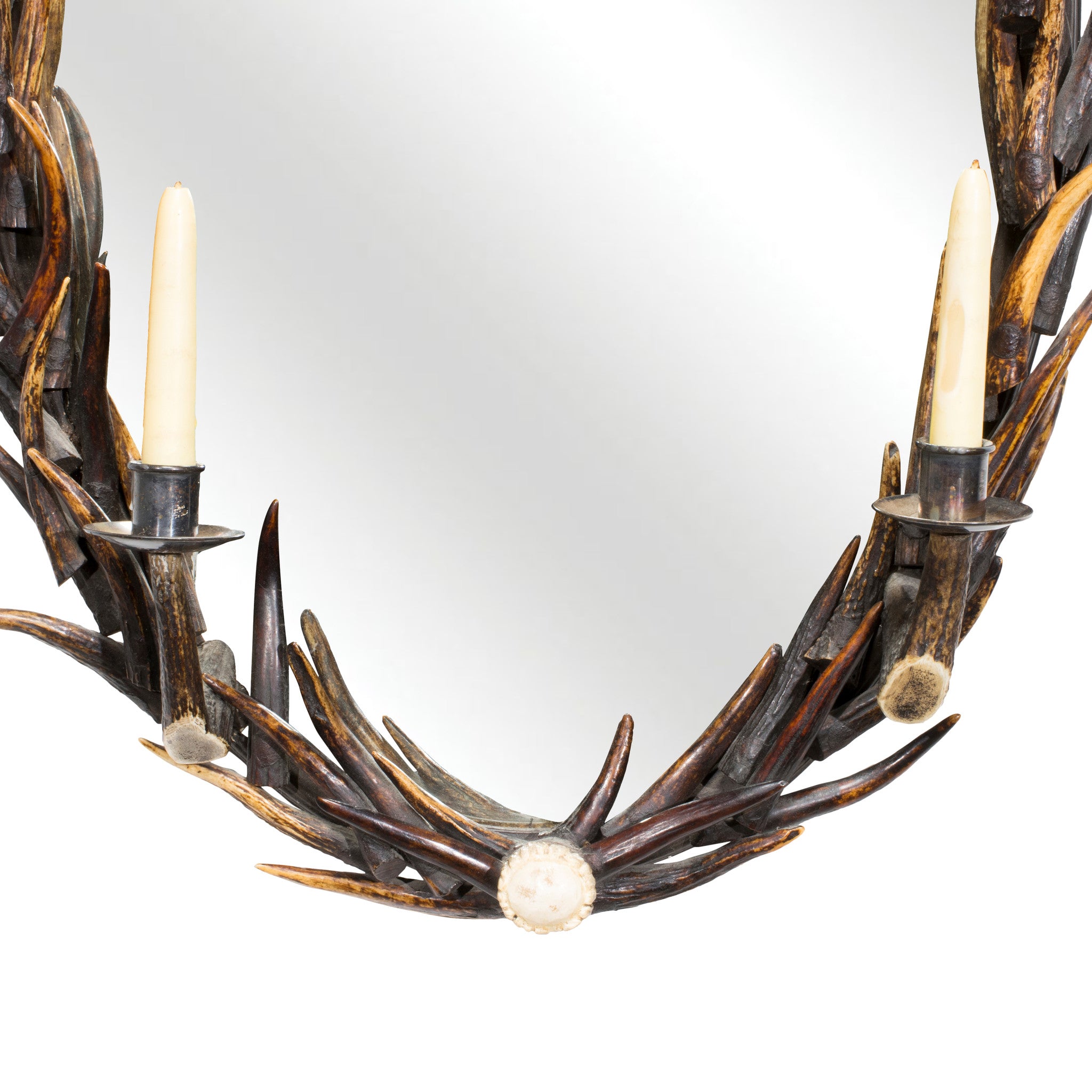 Vintage Stag Antler Mirror