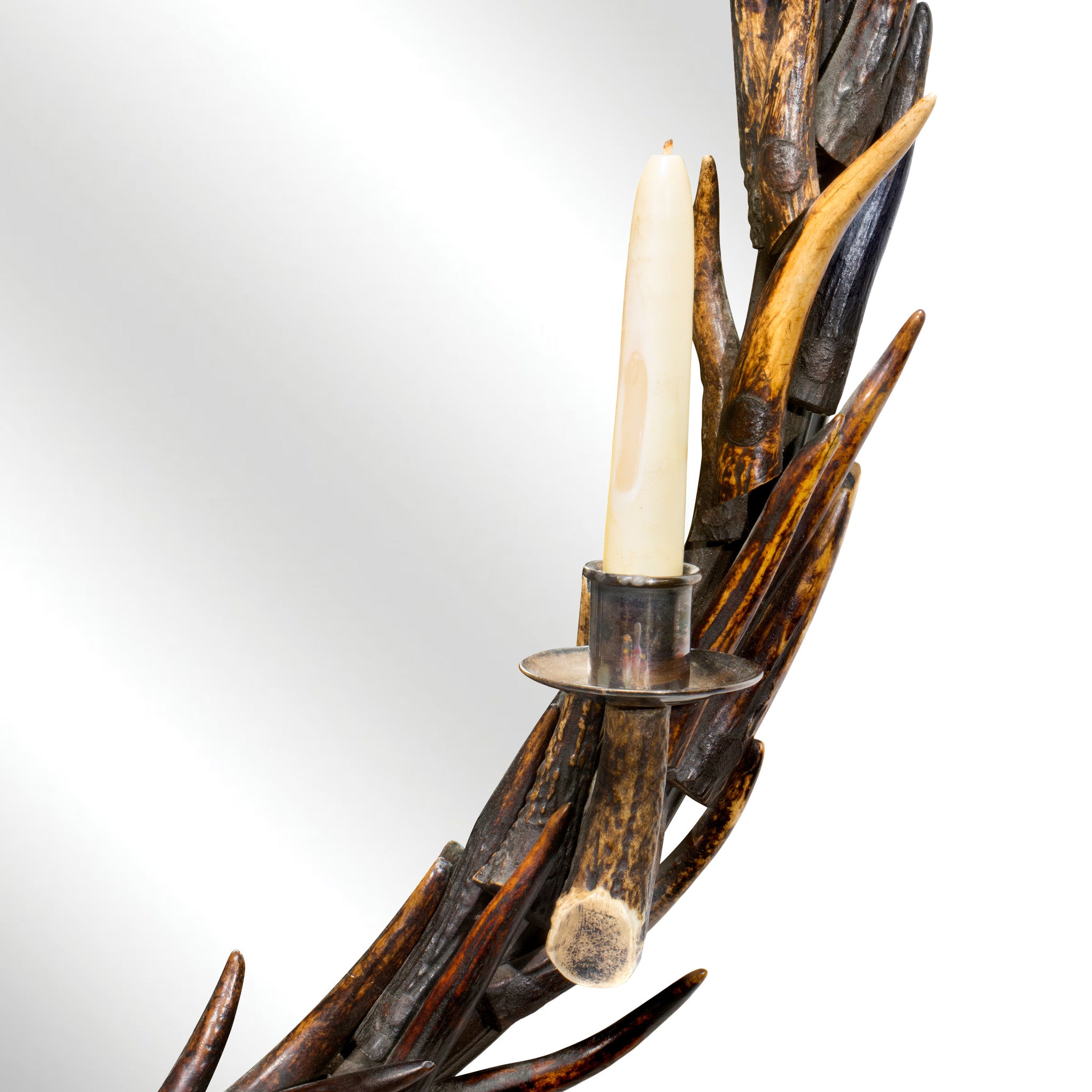 Vintage Stag Antler Mirror