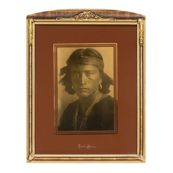 "A Navajo Boy" Gold Tone by Carl Moon, Fine Art, Photography, Limited