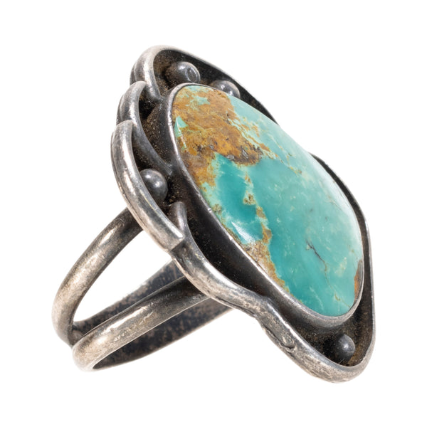 Turquoise and Sterling Ring, Jewelry, Ring, Native