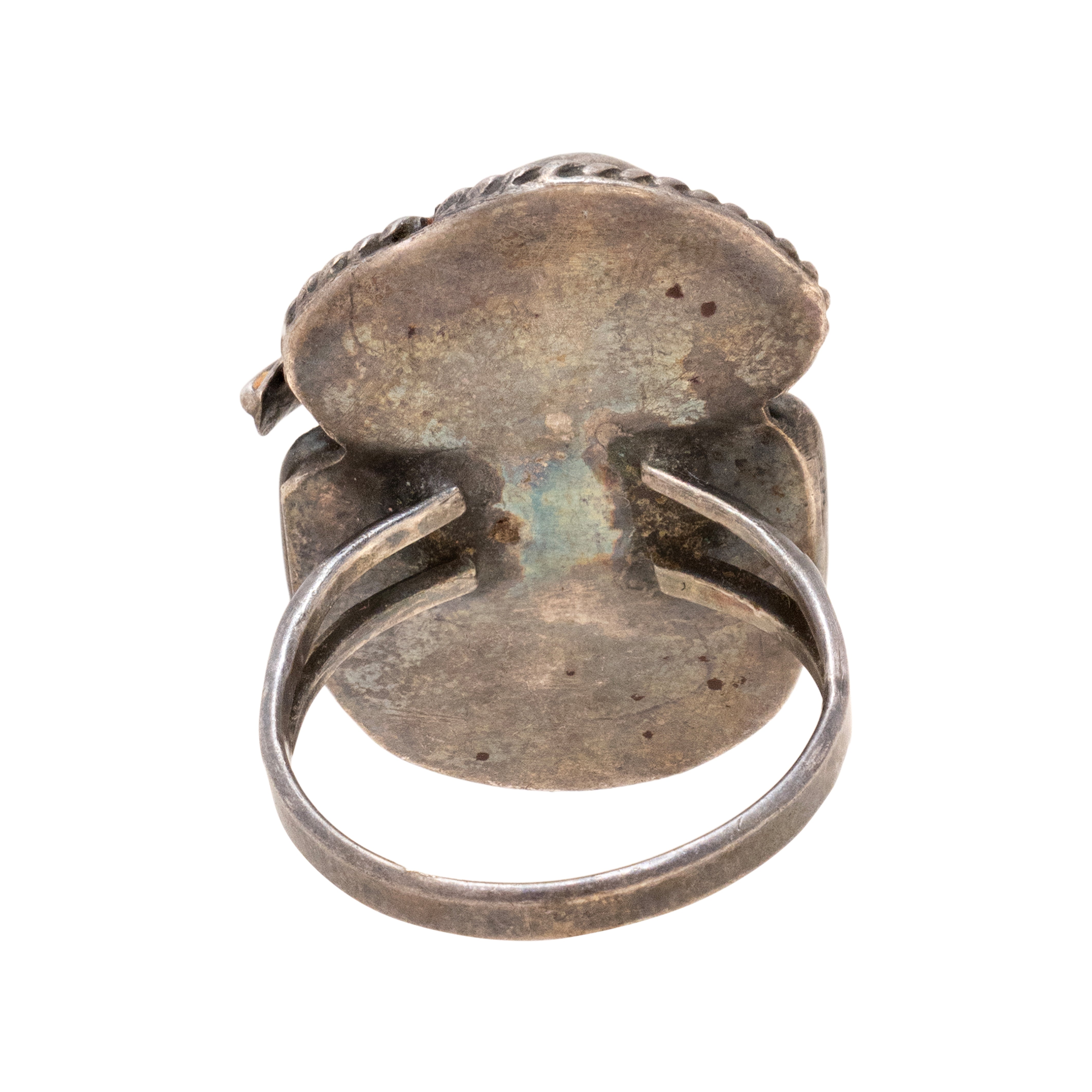 Turquoise and Coral Ring