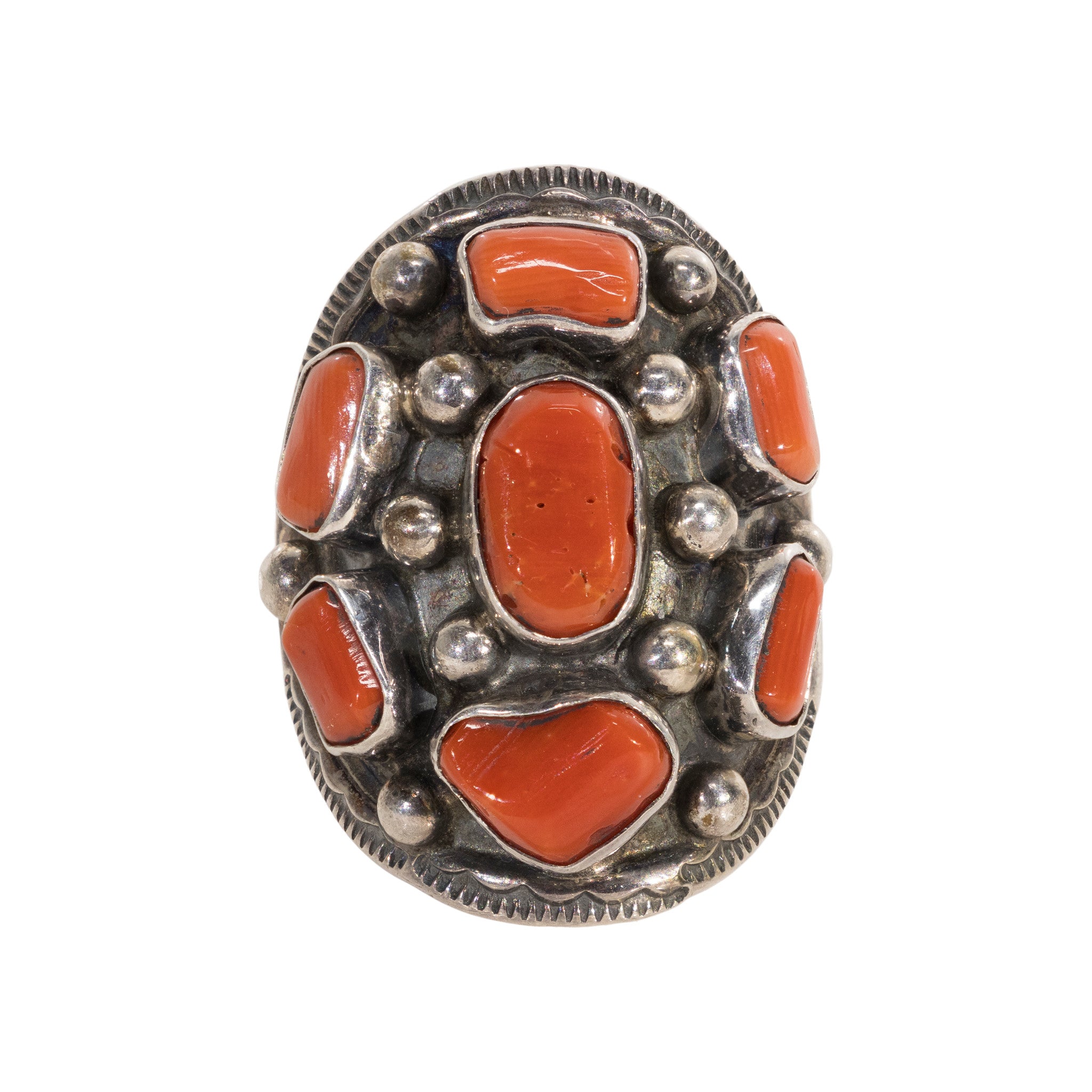 Navajo Coral Cluster Ring