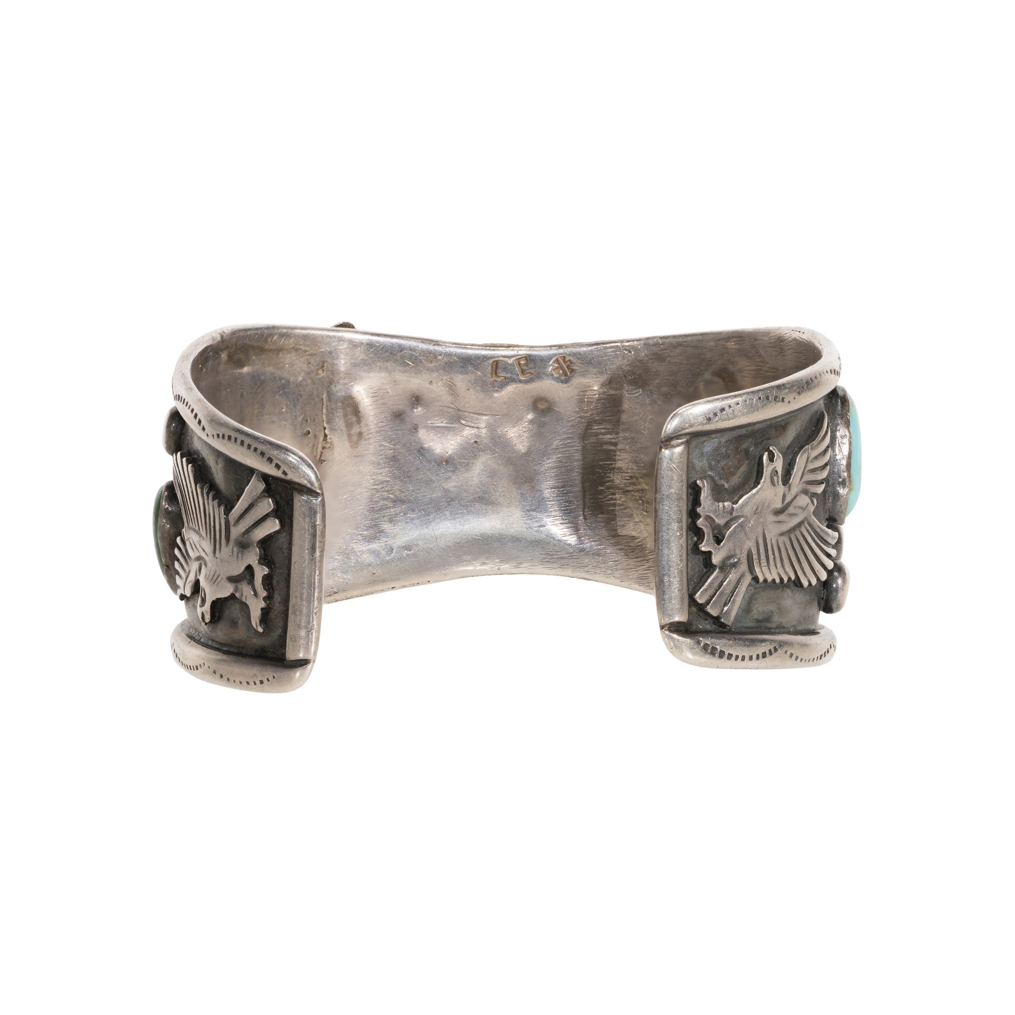 Navajo Turquoise and Sterling Watch Band