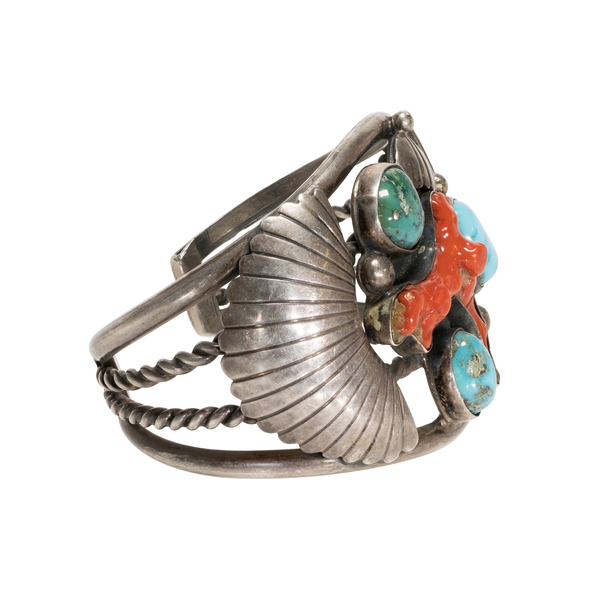 Turquoise and Coral Bracelet