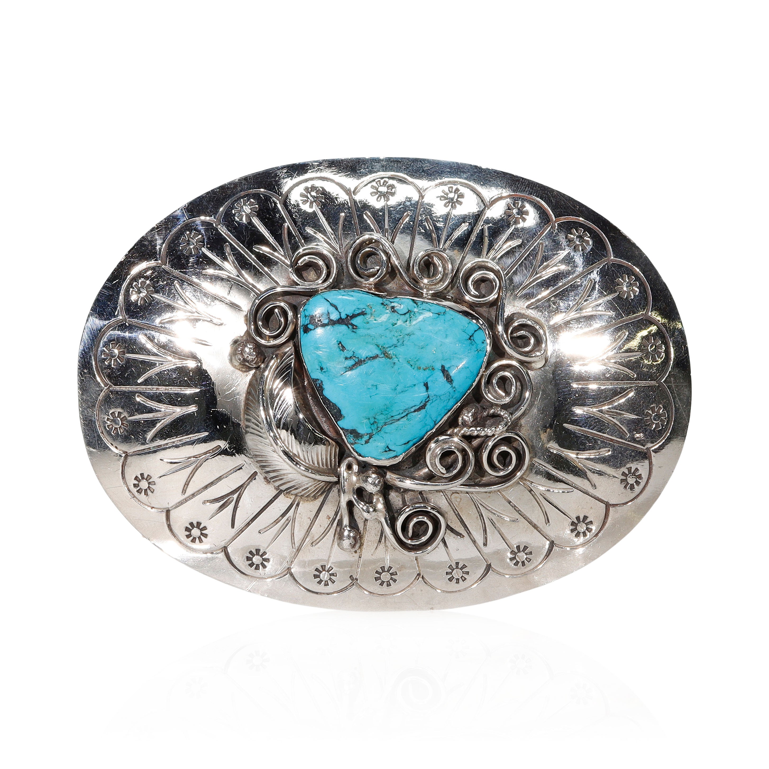 Navajo Turquoise Buckle, Jewelry, Buckle, Native