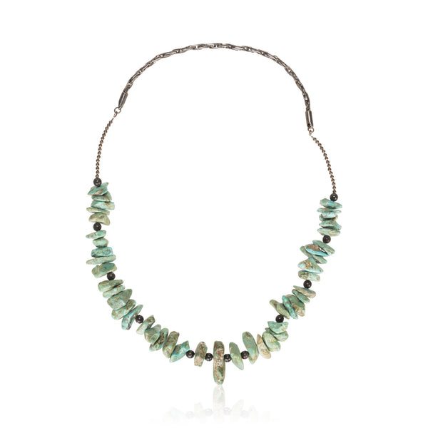 Turquoise Beaded Necklace, Jewelry, Necklace, Native