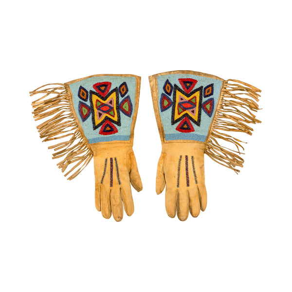 Nez Perce Gauntlets, Native, Garment, Gauntlets