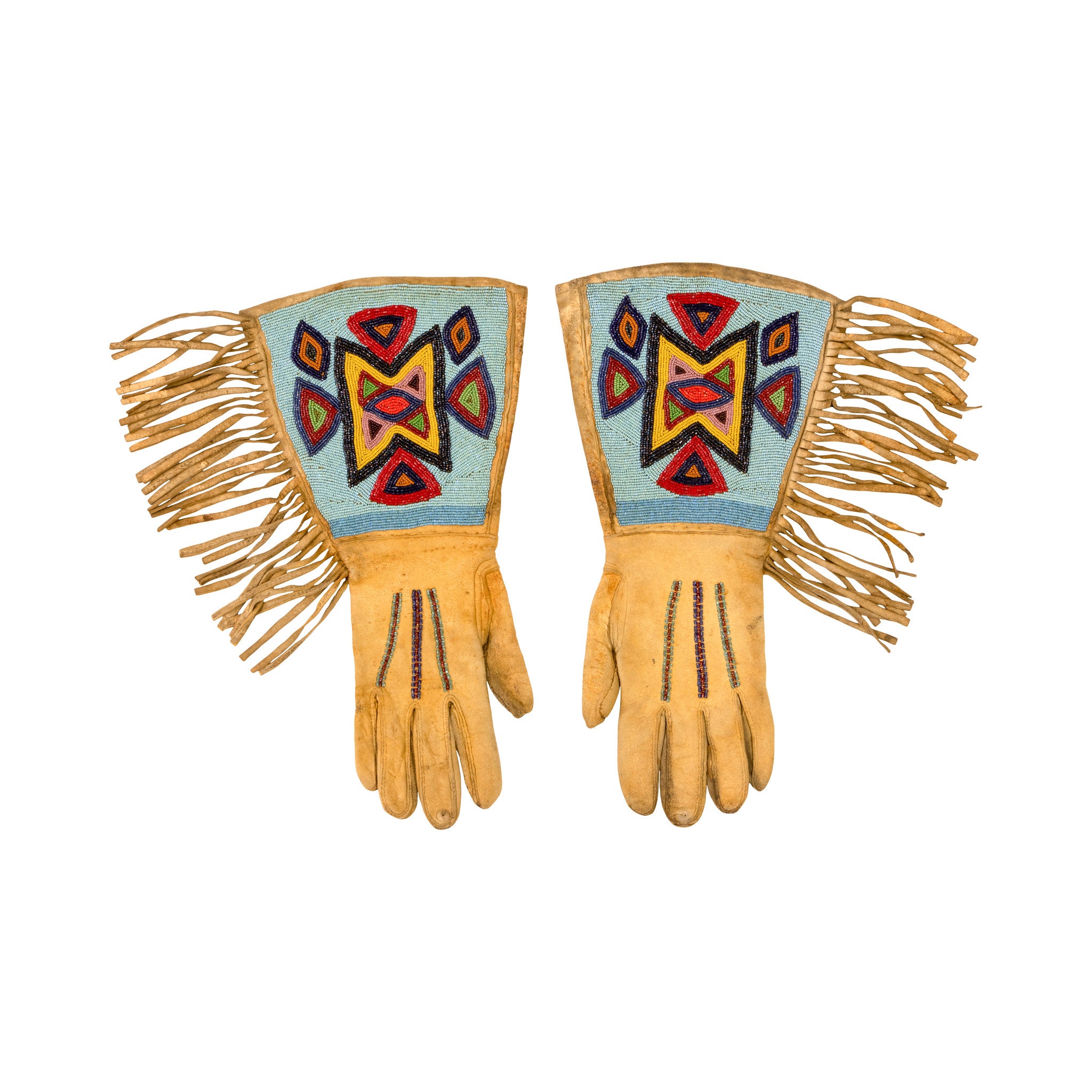 Nez Perce Gauntlets, Native, Garment, Gauntlets