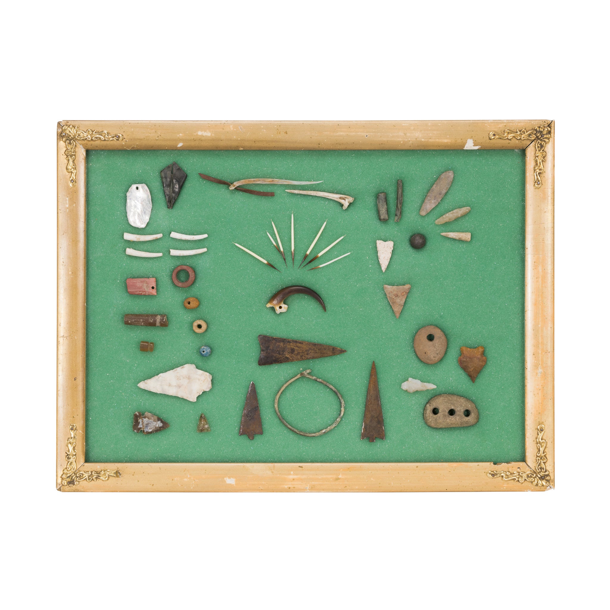 Nez Perce Display Frame, Native, Stone and Tools, Arrowhead