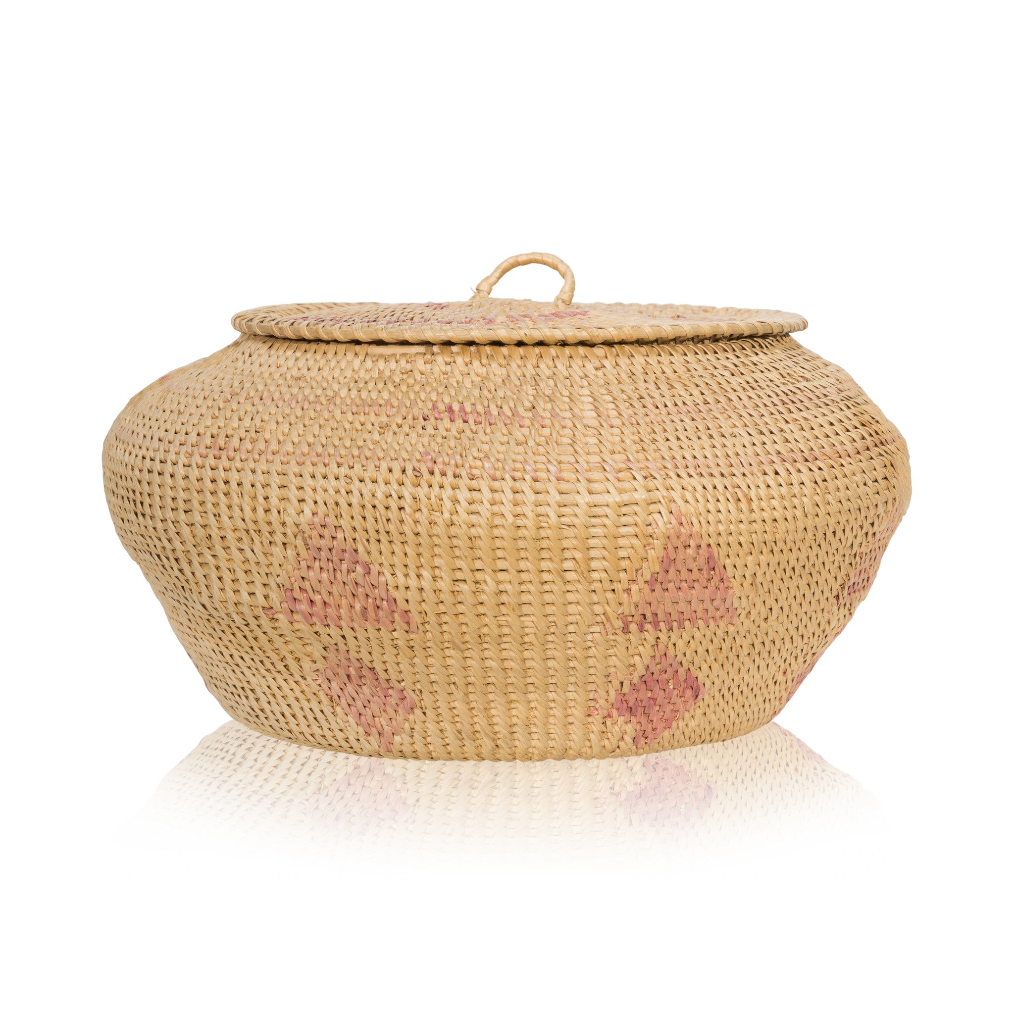 Shoshone/Bannock Lidded Basket, Native, Basketry, Vertical
