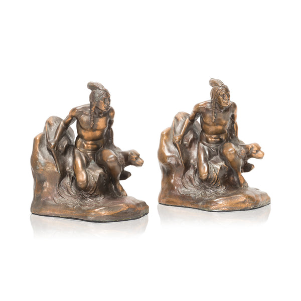 Indian Scout with Arrow Bookends, Furnishings, Decor, Bookend