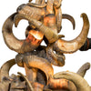 Big Horn Ram Carved Chandelier