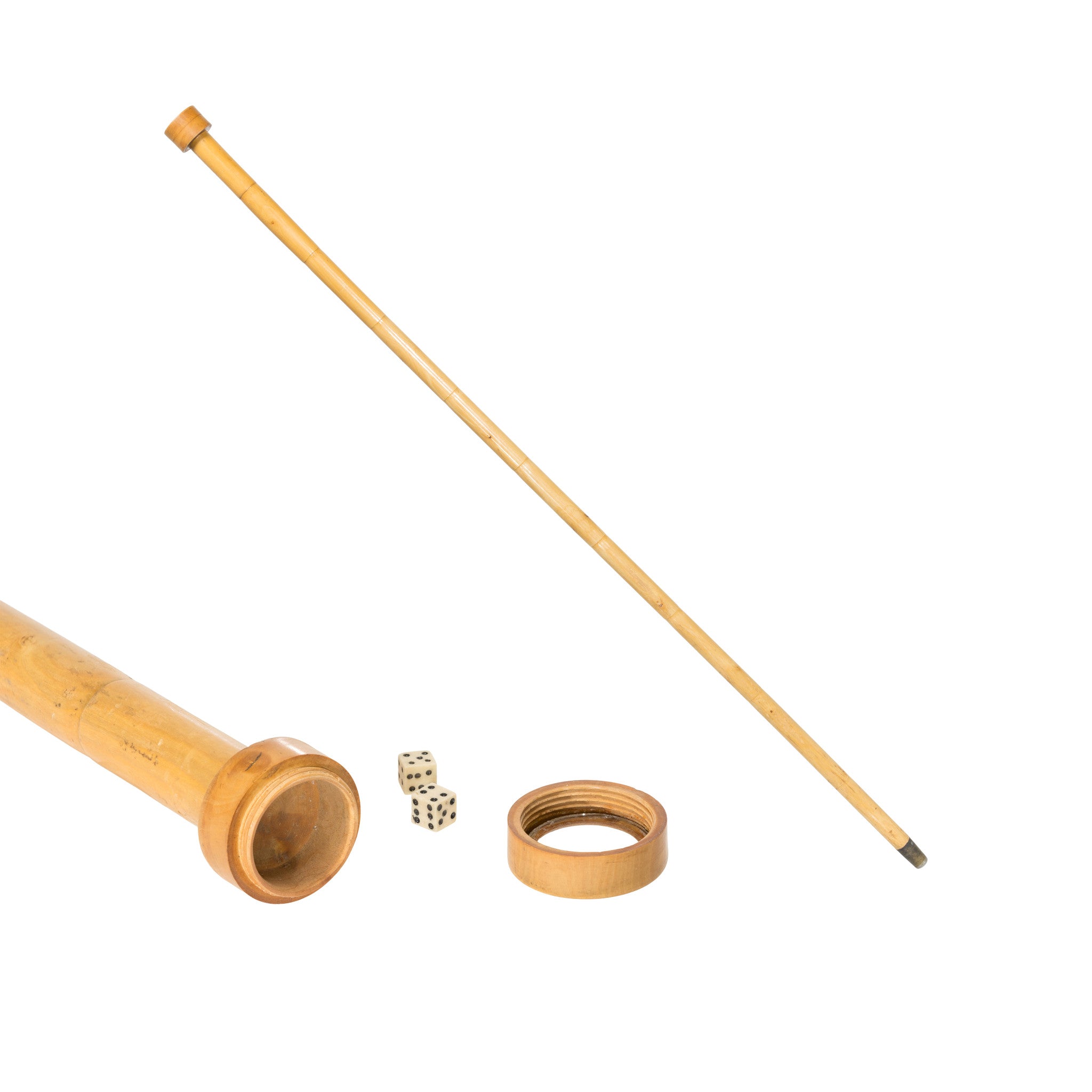 Gambler's Walking Stick with Dice, Furnishings, Decor, Cane