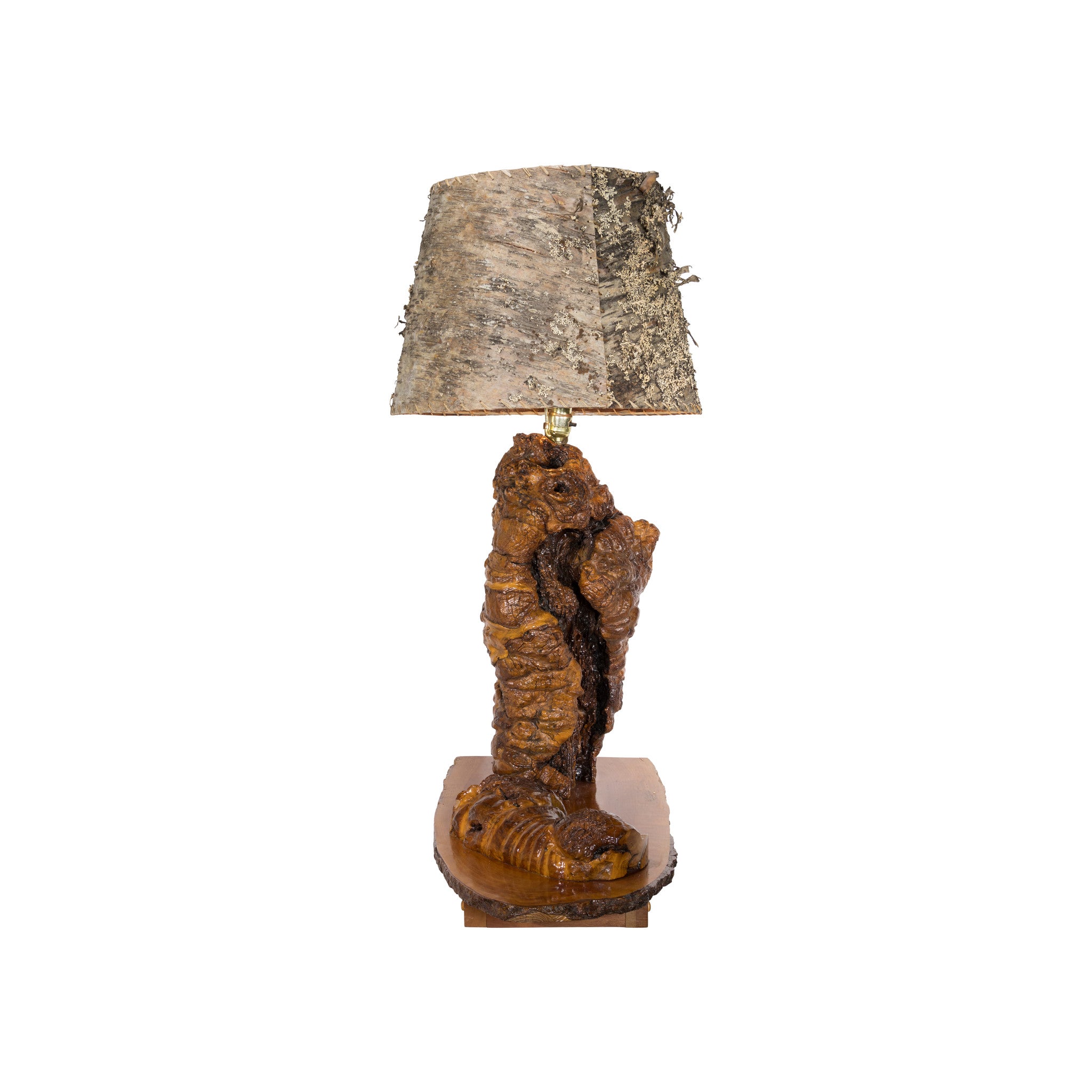 Rustic Burl Table Lamp