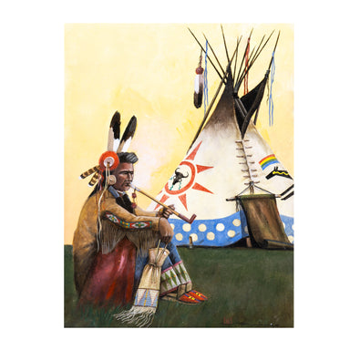 Peaceful Day by Mario Rabago, Fine Art, Painting, Native American