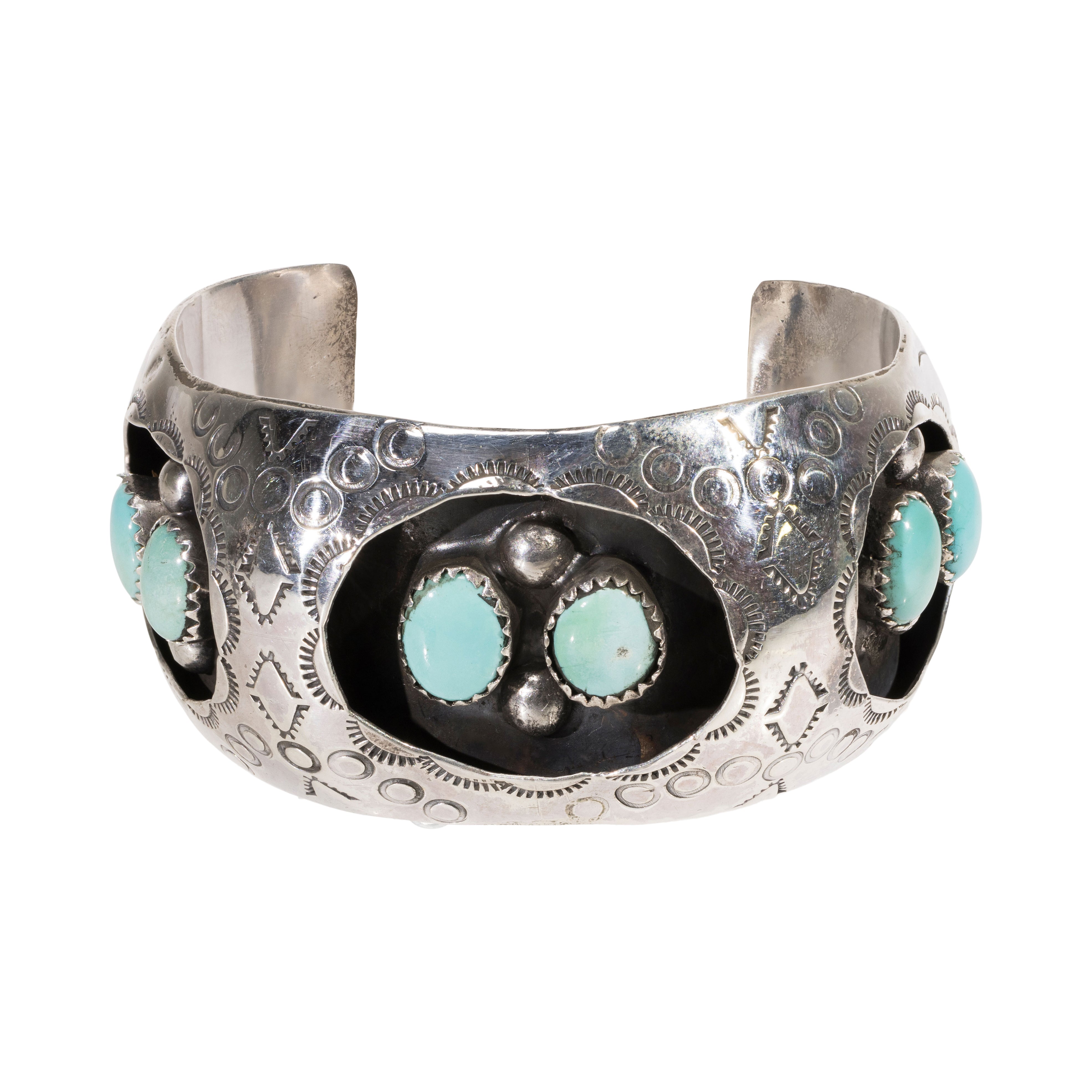 Turquoise and Sterling Bracelet, Jewelry, Bracelet, Native