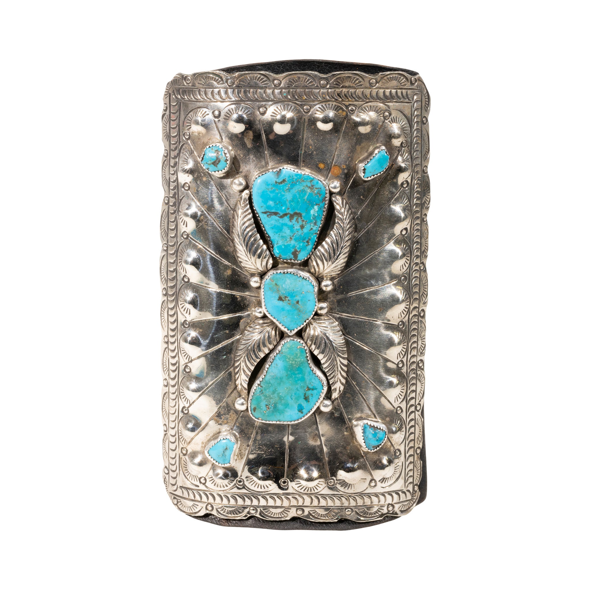 Turquoise and Sterling Bow Guard, Jewelry, Bracelet, Native