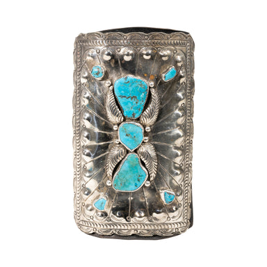 Turquoise and Sterling Bow Guard, Jewelry, Bracelet, Native