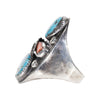 Turquoise and Coral Ring