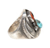 Turquoise and Coral Ring