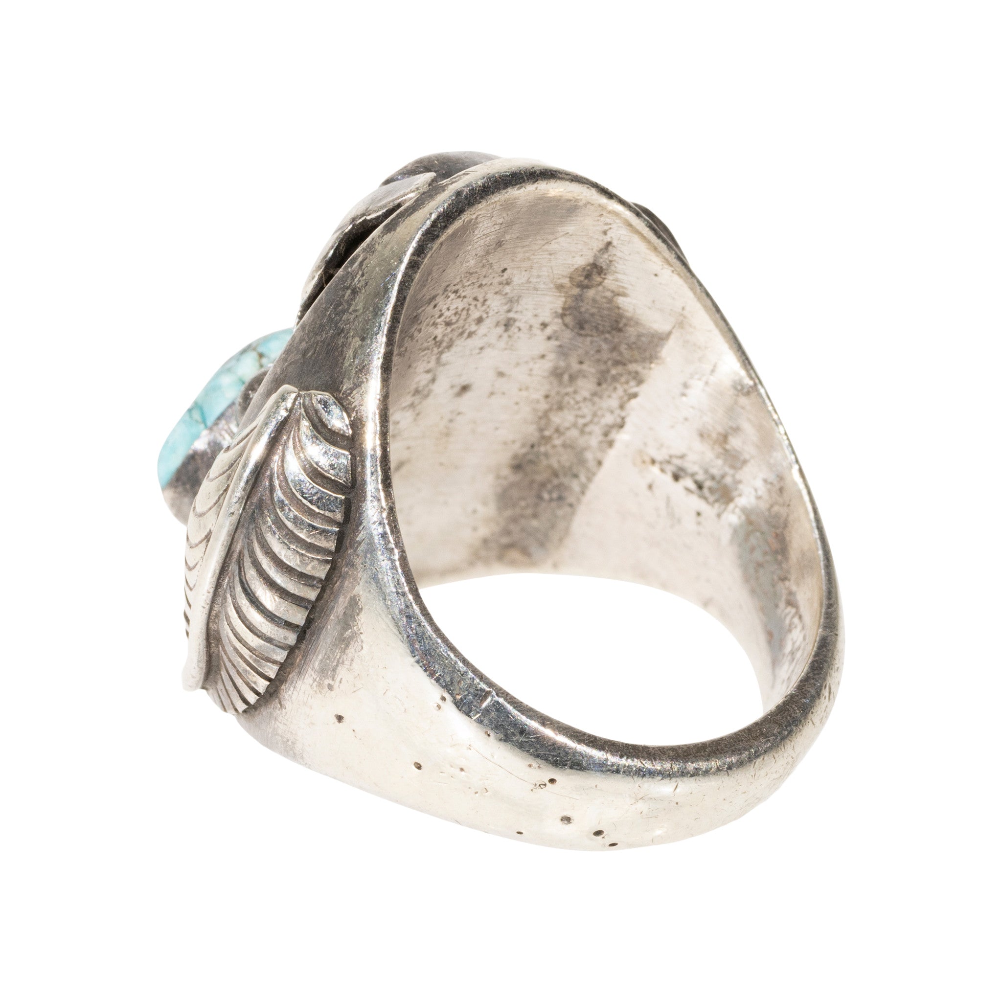 Turquoise and Coral Ring