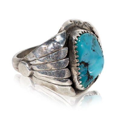Turquoise and Sterling Ring, Jewelry, Ring, Native