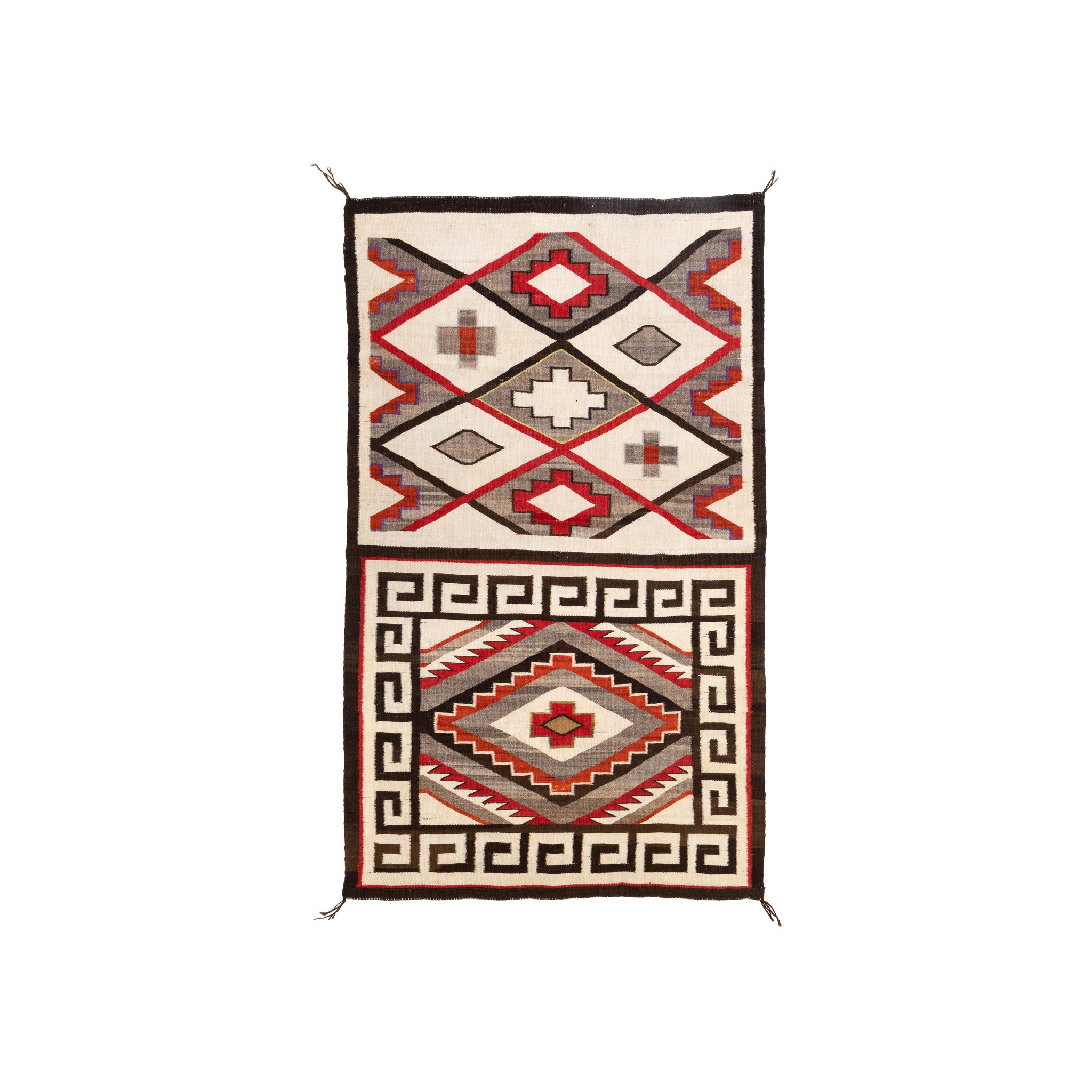 Navajo Crystal, Native, Weaving, Double Saddle Blanket