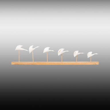 Inuit Walrus Ivory Snow Geese Scape, Native, Carving, Ivory