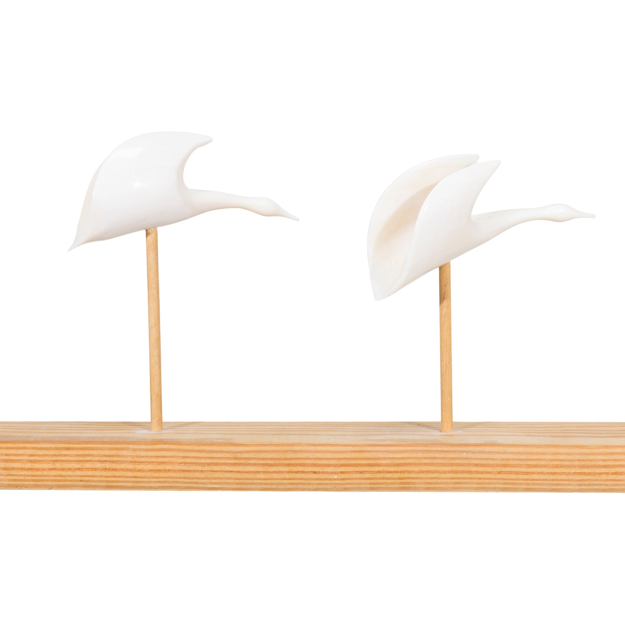 Inuit Walrus Ivory Snow Geese Scape