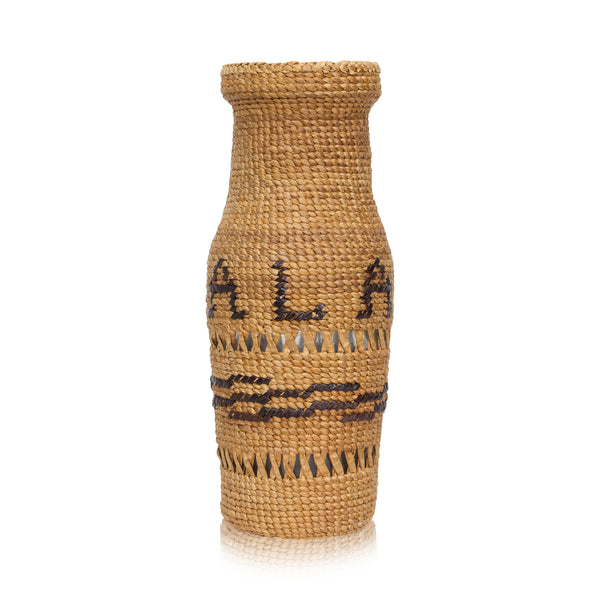 Tsimshian Bottle Basket, Native, Basketry, Bottle Basket