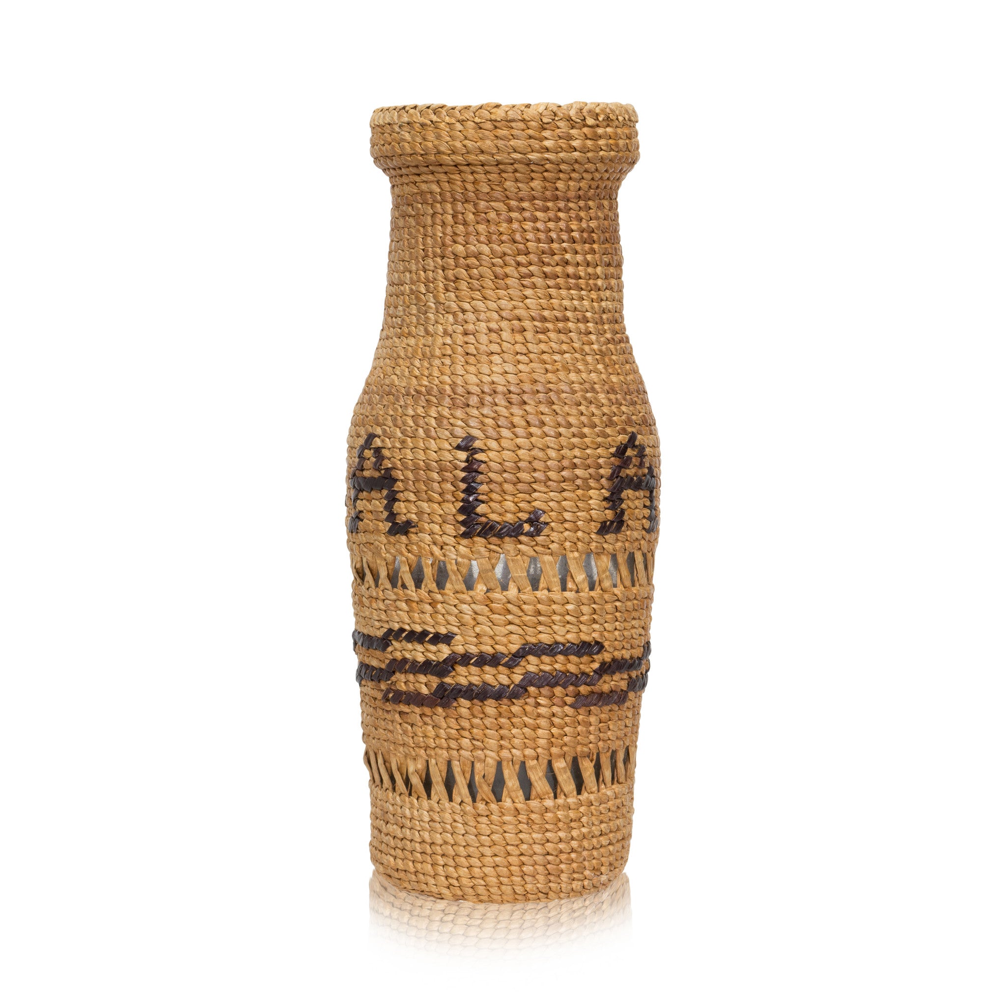 Tsimshian Bottle Basket, Native, Basketry, Bottle Basket