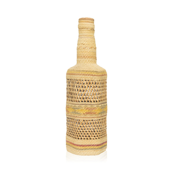 Makah Bottle Basket, Native, Basketry, Bottle Basket