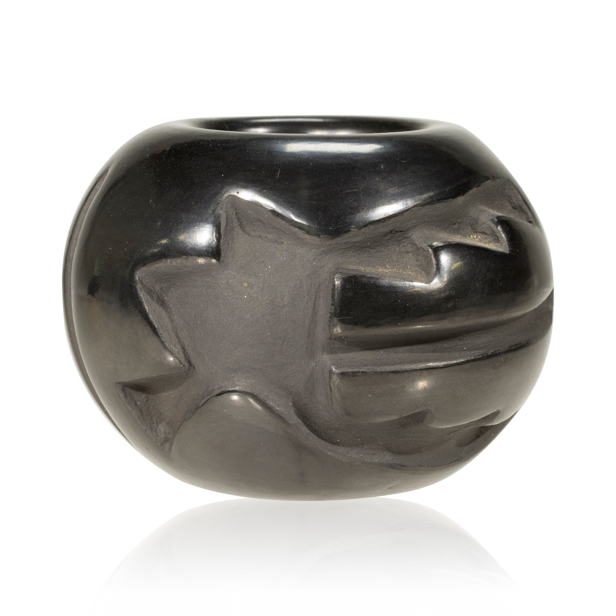 Santa Clara Pottery Bowl by Helen Baca Shupla, Native, Pottery, Historic