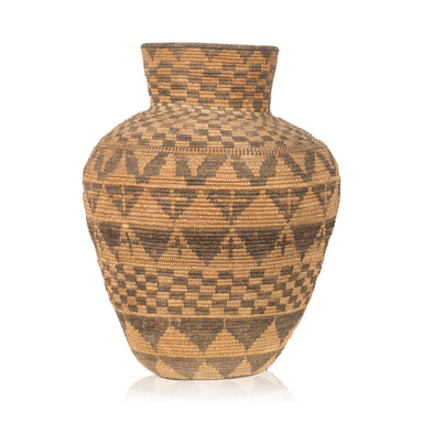 Apache Figurative Basket Olla, Native, Basketry, Vertical
