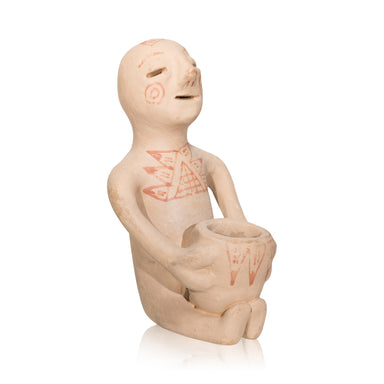 Tesuque Pottery Rain God, Native, Pottery, Historic