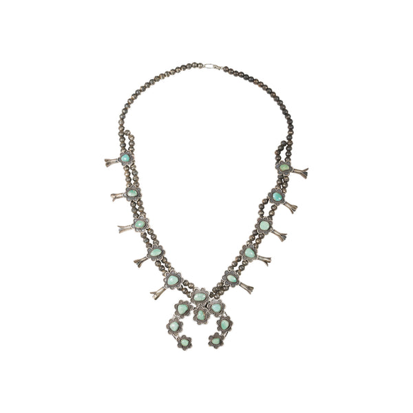 Navajo Turquoise Squash Blossom, Jewelry, Squash Blossom, Native