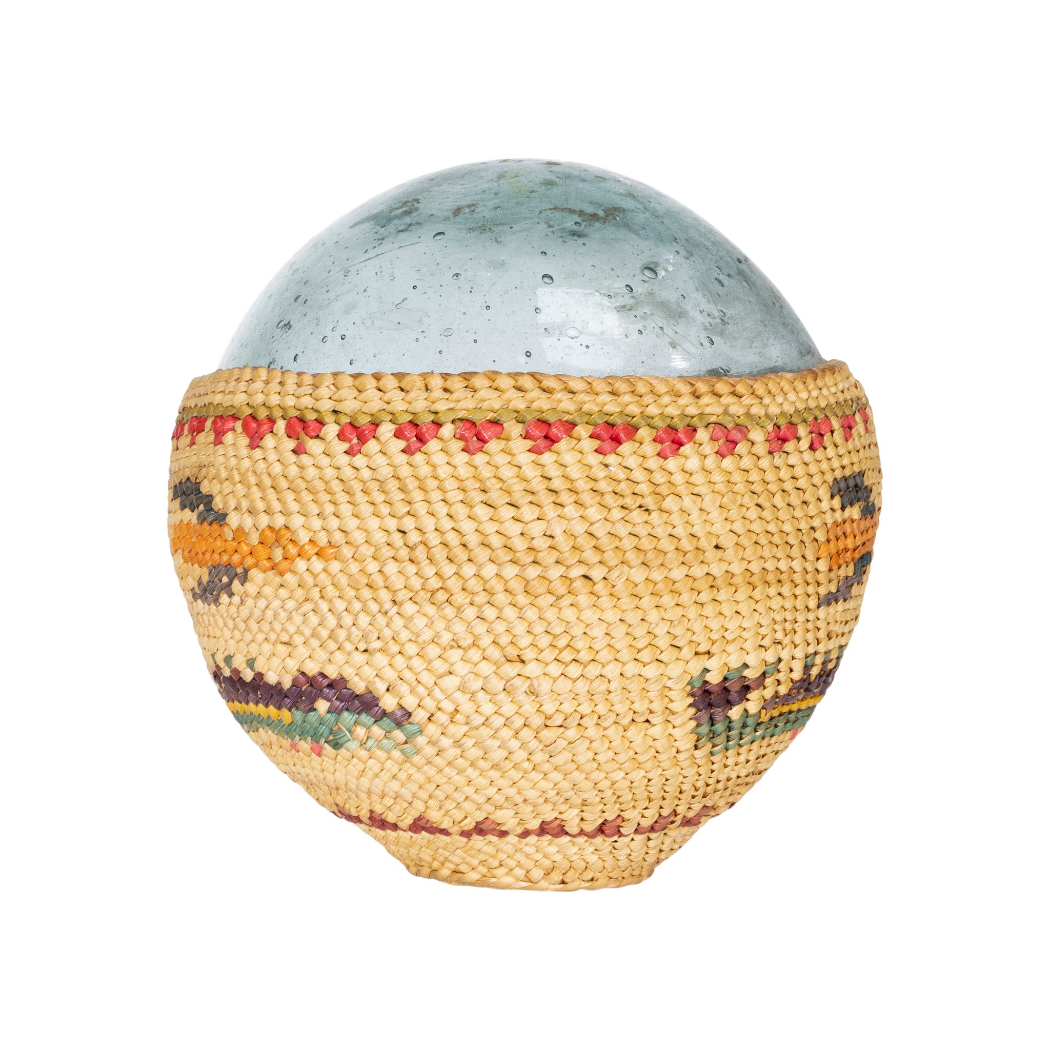 Nootka Basketry Over Glass Float
